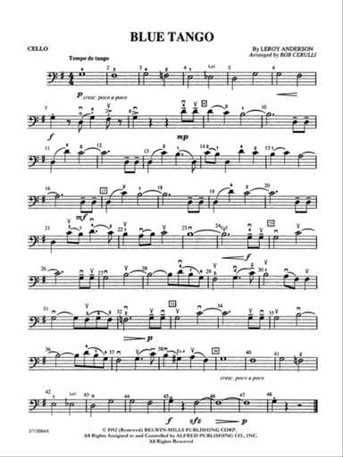 Blue Tango: Cello