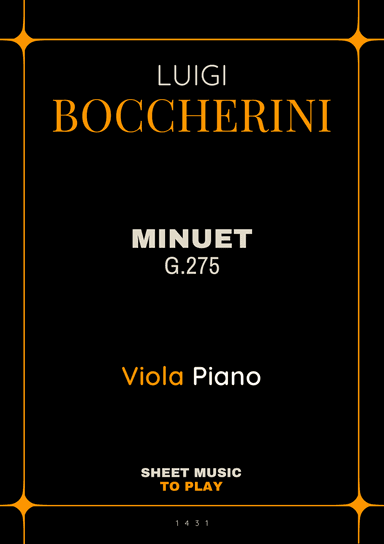 Minuet Op.11 No.5 - Viola and Piano (Full Score and Parts)