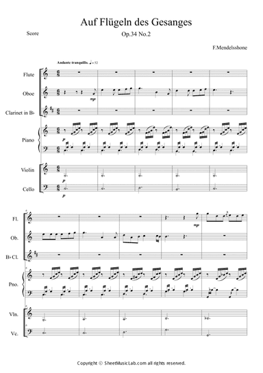 Auf Flugeln des Gesanges