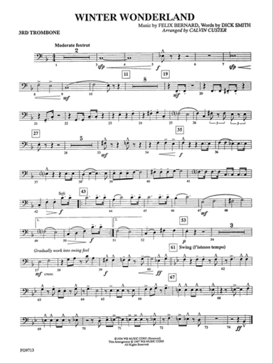 Winter Wonderland: 3rd Trombone