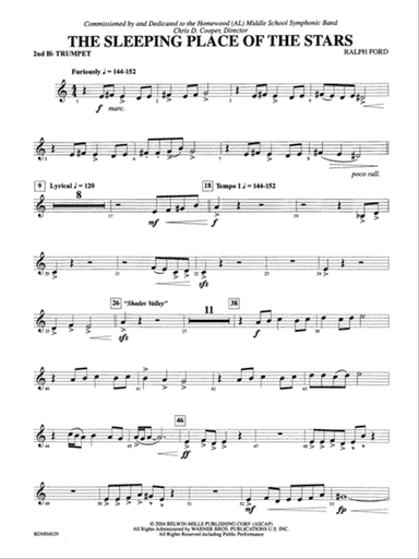 The Sleeping Place of the Stars: 2nd B-flat Trumpet