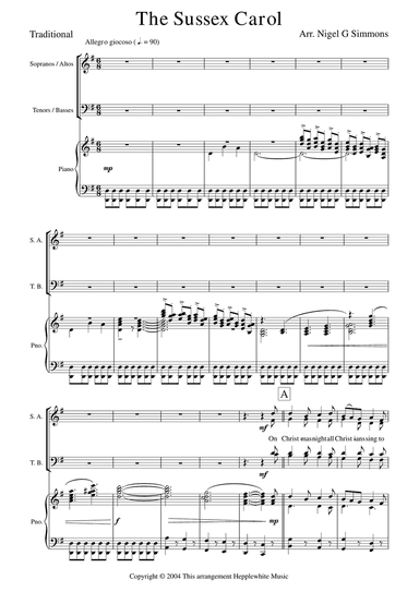 The Sussex Carol (On Christmas Night All Christians Sing)