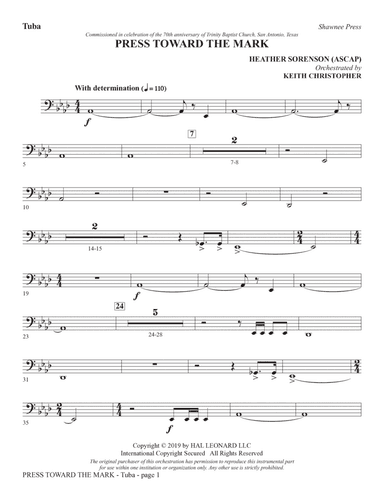 Press Toward the Mark - Tuba