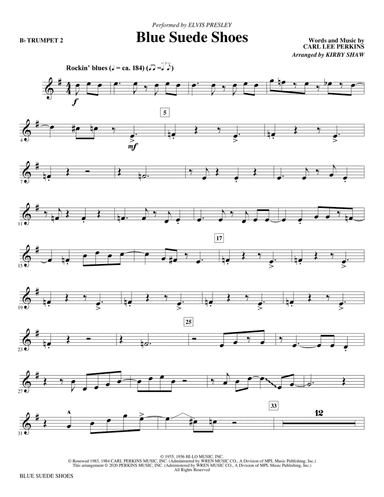 Blue Suede Shoes (arr. Kirby Shaw) - Bb Trumpet 2