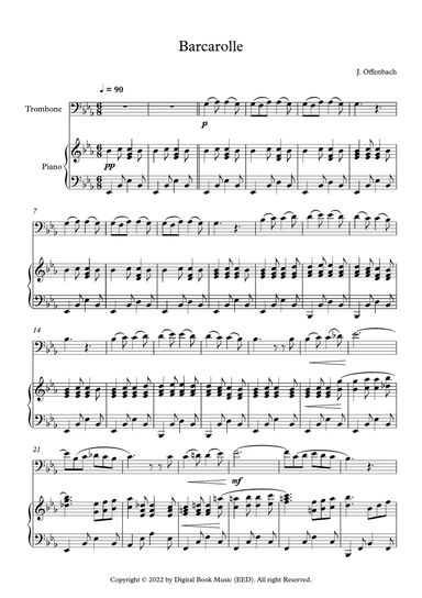 Barcarolle - Jacques Offenbach (Trombone + Piano)