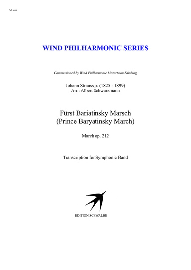 Prince Baryatinsky March by Johann Strauss jr.