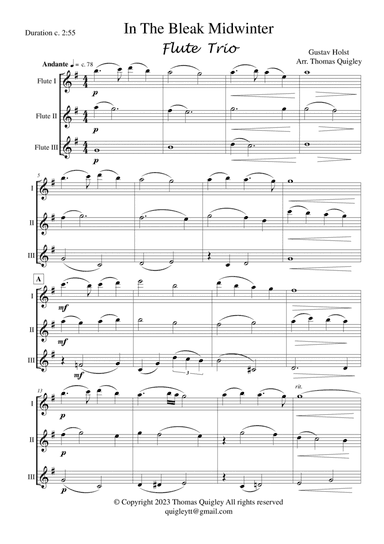 In the bleak Midwinter