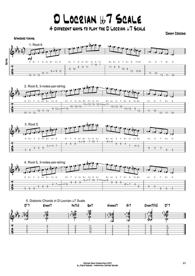 D Locrian bb7 Scale (4 Ways to Play)