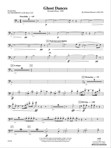 Ghost Dances: (wp) 3rd B-flat Trombone B.C.