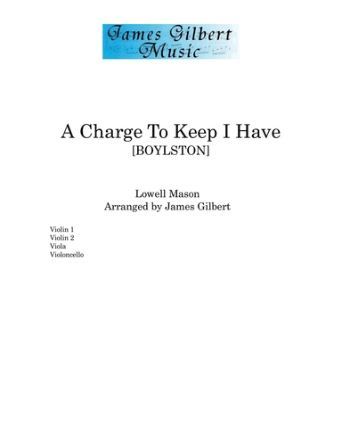 A Charge To Keep I Have