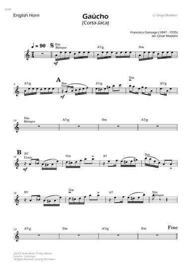Gaúcho (Corta-Jaca) - English Horn Solo - W/Chords