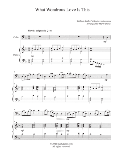 What Wondrous Love Is This (Cello-Piano)