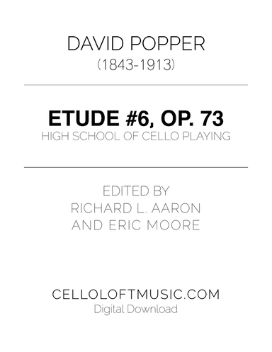 Popper (arr. Richard Aaron): Op. 73, Etude #6