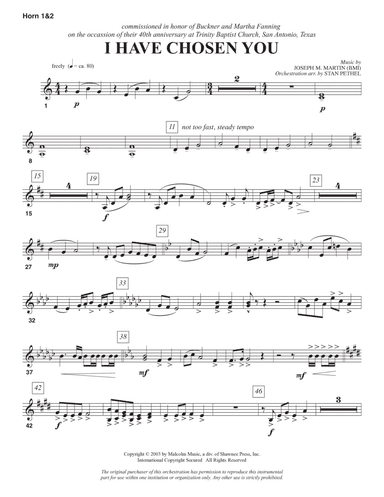 I Have Chosen You - F Horn 1 & 2
