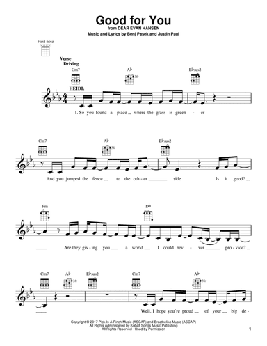 Good For You (from Dear Evan Hansen)