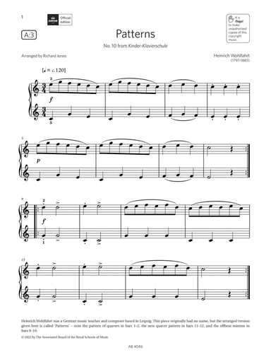Patterns (Grade Initial, list A3, from the ABRSM Piano Syllabus 2023 & 2024)