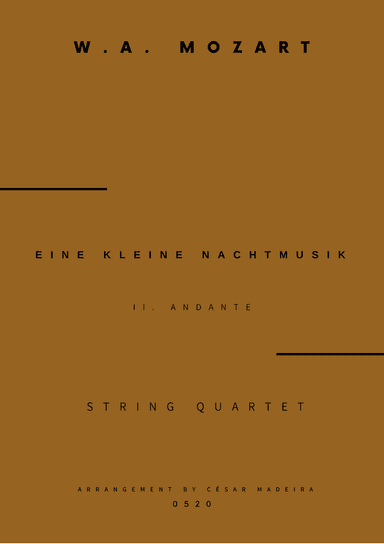 Eine Kleine Nachtmusik (2 mov.) - String Quartet (Full Score) - Score Only