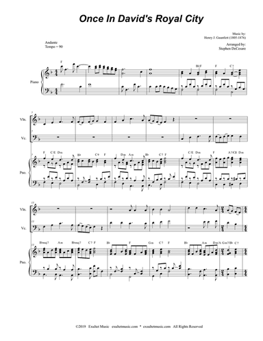 Once In Royal David's City (Duet for Violin and Cello)