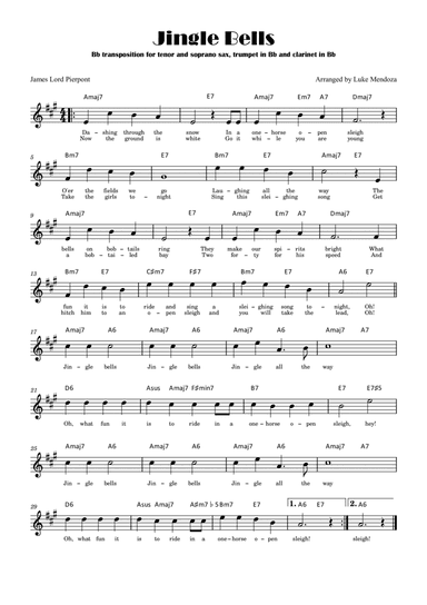 Jingle Bells in Bb