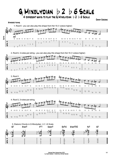 G Mixolydian b2 b6 Scale (4 Ways to Play)