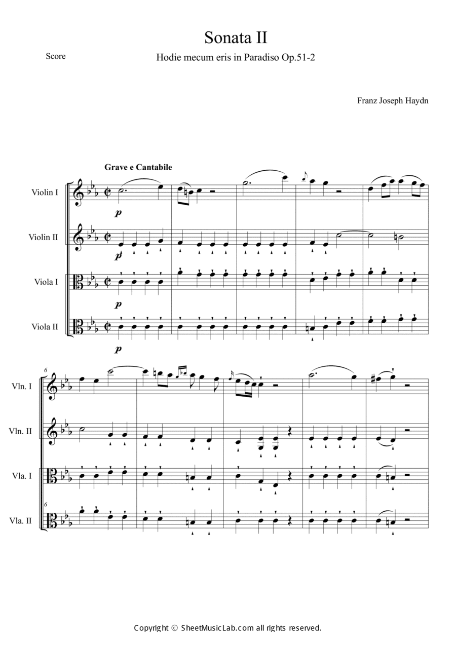 String Quartet, Op. 51: II. Hodie mecum eris in paradiso