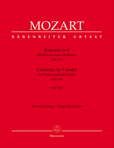 Concerto for Piano and Orchestra, No. 19 F major, KV 459
