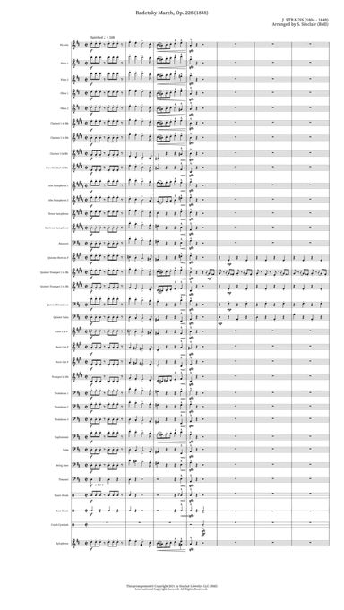 Radetsky March for brass quintet and concert band