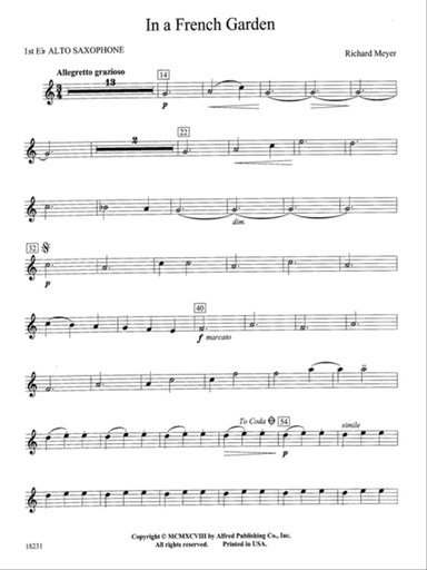 In a French Garden: E-flat Alto Saxophone