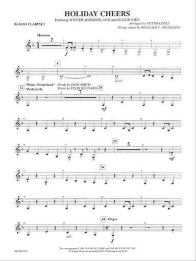 Holiday Cheers: B-flat Bass Clarinet