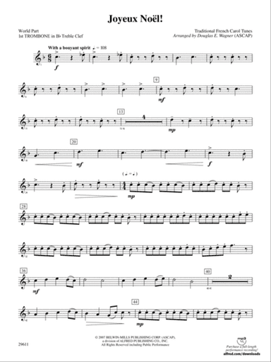 Joyeux Noël!: (wp) 1st B-flat Trombone T.C.