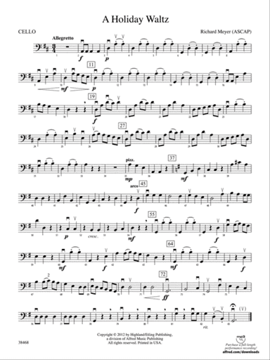 A Holiday Waltz: Cello