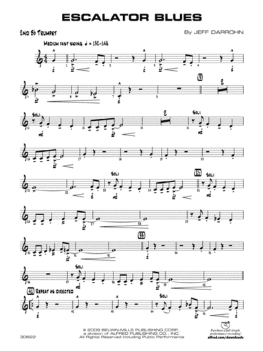 Escalator Blues: 2nd B-flat Trumpet
