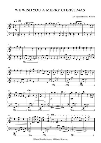 WE WISH YOU A MERRY CHRISTMAS Arr Elyssa Hinrichs-Nelson