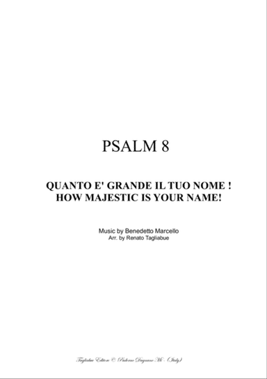 Psalm 8 - HOW MAJESTIC IS YOUR NAME! - B. Marcello - Arr. for Soprano/Tenor (or any instr. in C) and