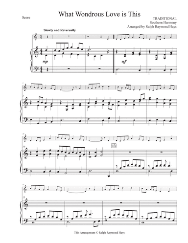 What Wondrous Love is This (for solo instrument and piano)