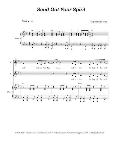 Send Out Your Spirit (Duet for Soprano and Alto solo)