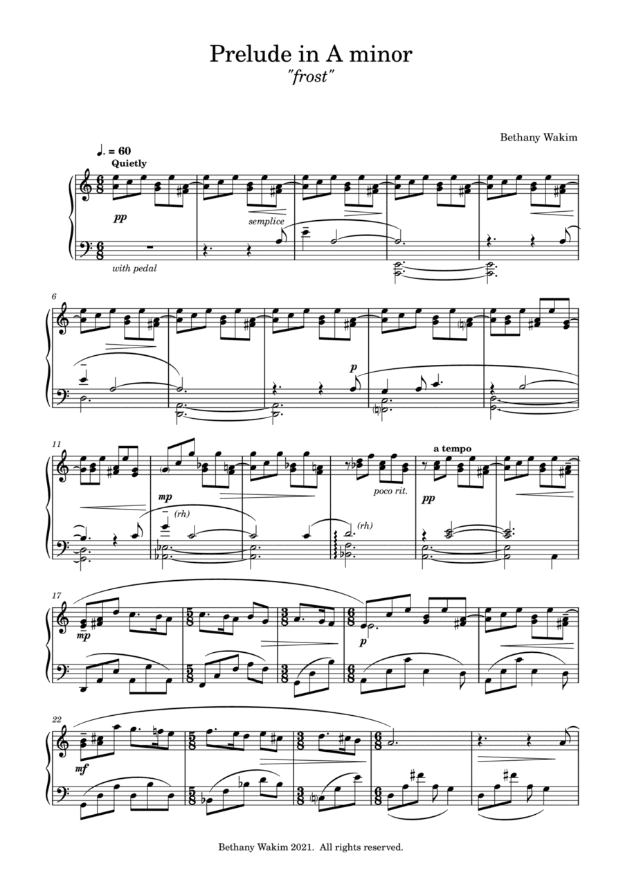 Prelude in A minor - "frost"