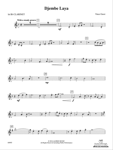 Djembe Laya: 1st B-flat Clarinet