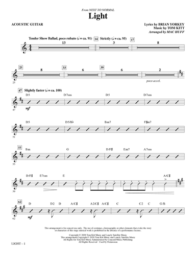 Light (from Next to Normal) (arr. Mac Huff) - Acoustic Guitar