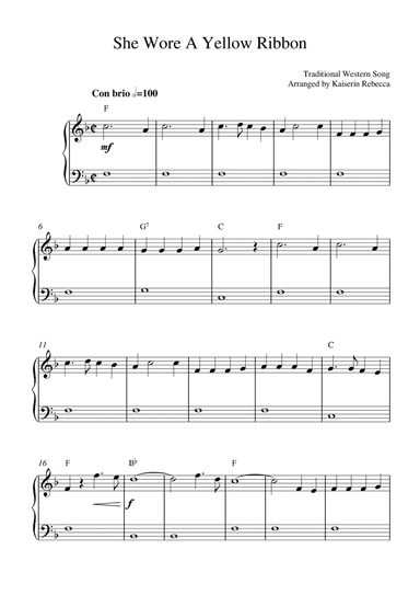 She Wore A Yellow Ribbon