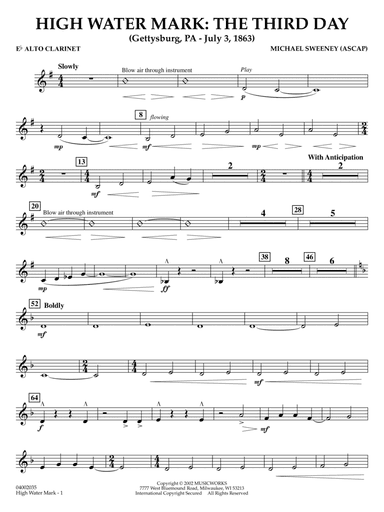 High Water Mark: The Third Day - Eb Alto Clarinet