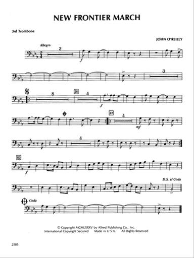 New Frontier March: 3rd Trombone