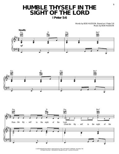 Humble Thyself In The Sight Of The Lord