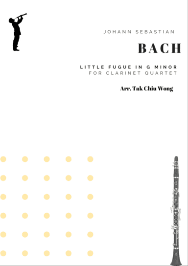 Little Fugue in G minor arranged for Clarinet Quartet