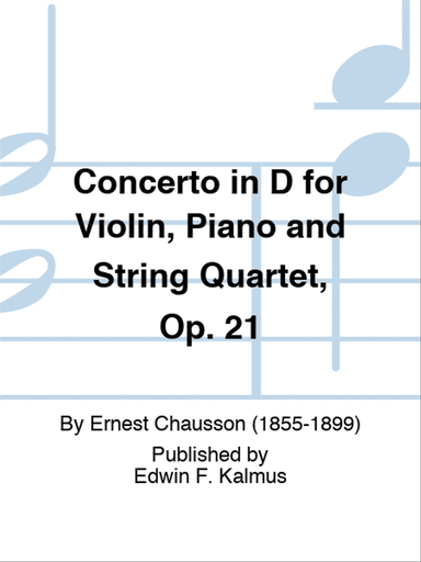 Concerto in D for Violin, Piano and String Quartet, Op. 21