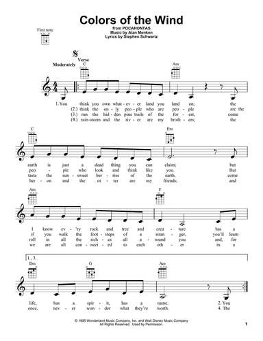 Colors Of The Wind (from Pocahontas)