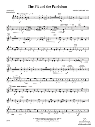 The Pit and the Pendulum: (wp) 1st Horn in E-flat