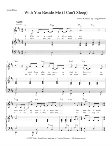 With You Beside Me (I Can't Sleep)