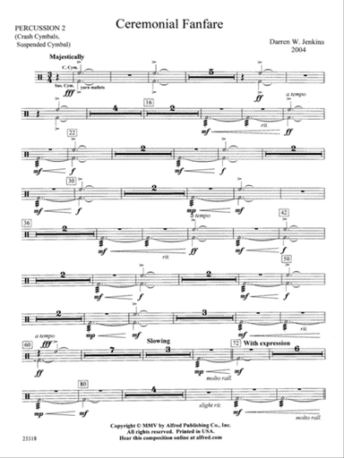 Ceremonial Fanfare: 2nd Percussion