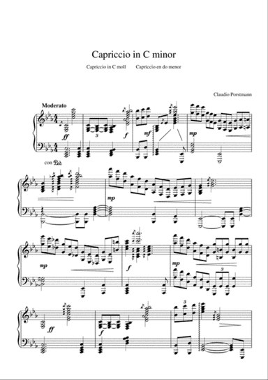 Capriccio in C minor for Piano solo